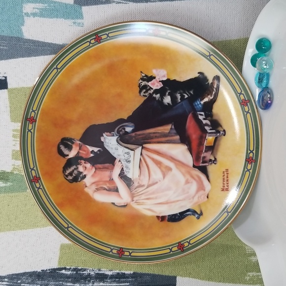 P2b- Knowles Norman Rockwell "A Couple's Commitments" 1985 LE Collector's Plate - Picture 1 of 9